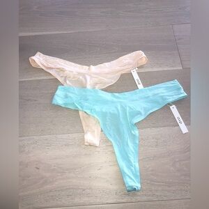 NWT CUUP the Thong Bundle in blush and aqua SZ 7 / XXXL